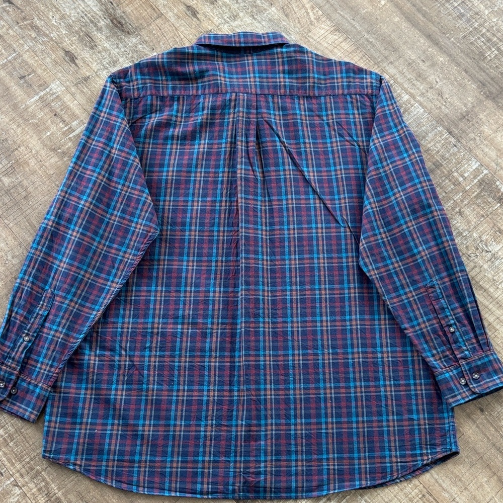 O’Connel’s x Viyella Sport Shirt in Blue Plaid - Picture 4 of 6